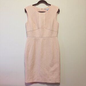 Jackie Kennedy Seashell Pink 60s Inspired Quilted Mini Dress - Size 10